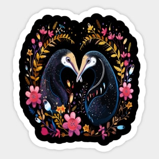 Anteater Couple Valentine Sticker